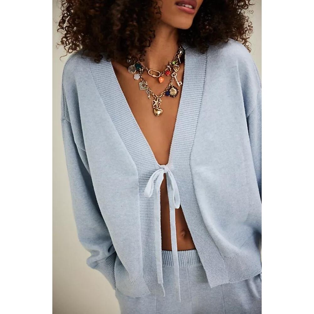Free People Solar Knit Set, Blue, NWOT, Size M - Picture 2 of 4